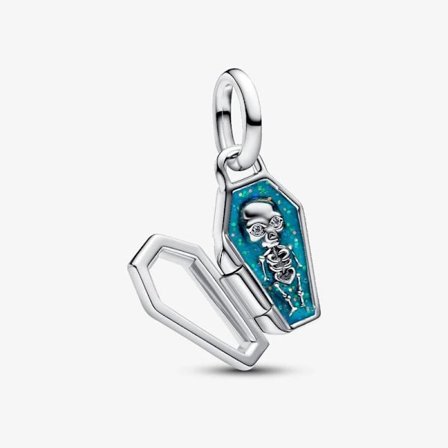 Speltema 925 sterlingsølv & natlampe hjerte & magisk blomst monster vedhæng egnet til originale damearmbåndsberlocker