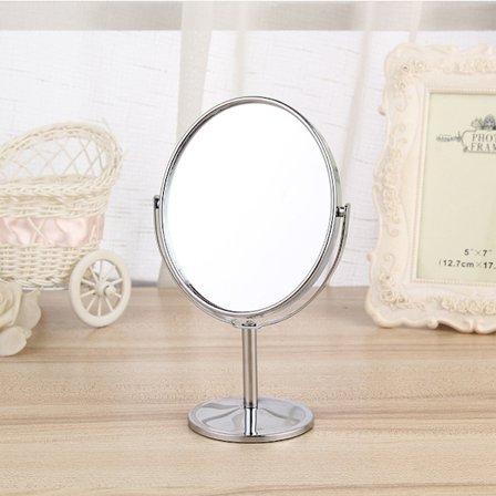 Skrivbordsmakeup spegel present, bärbar skrivbordsmakeup spegel för män, dubbelsidig spegel