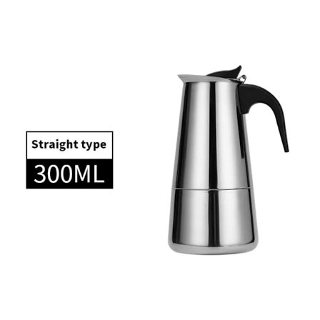 Kaffekanna i rostfritt stål Mocka Espresso Latte Perkolator spis Kaffebryggare (300 ml)