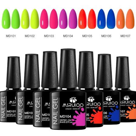 7st Nagellack Gel Set DIY Nagelkonst Design Allt För Dekoration Blötlägg UV Gel Långvarig Manikyr Målnings Gel Vernis Kit