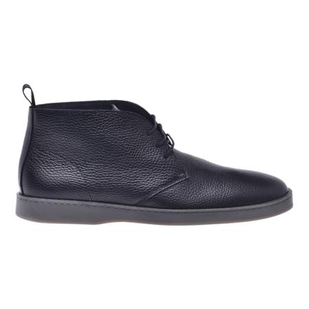 Baldinini Ankle Støvler in black tumbled calfskin Sort, Herre, Størrelse: 42 1/2 EU