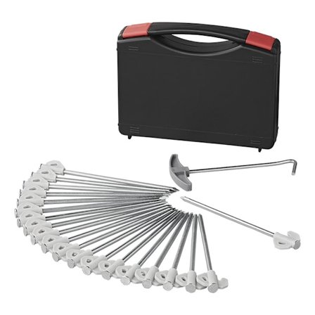 Rockpenna 20 cm metall med plastkrok - set med 20 stycken i fodral