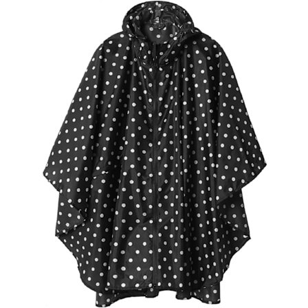 Regnponcho Voksen Vandtæt Udendørs med Hætte, Poncho Vandtæt til Kvinder med Lynlås, Festivalponchoer Vandtætte Lange, Vandtætte Kapper Plus Size