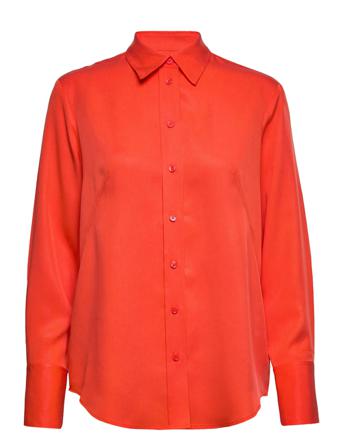 Refibra Tencel Blouse Pitkähihainen Paita Oranssi Calvin Klein