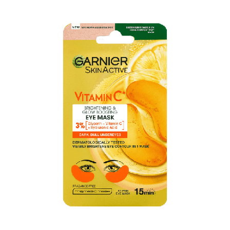 Garnier Vitamin C Brightening & Glow Boosting Eye Sheet Mask Ögoncreme Dam 5 GR