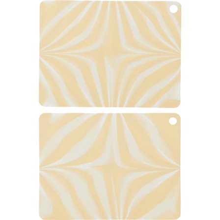 Oyoy living design Zebura dækkeserviet, gul/hvid, 2 stk. - Hvid og gul | KitchenOne