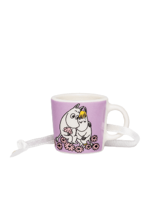Arabia Mumin mini mugg Förälskade Glas Lila 3 cm