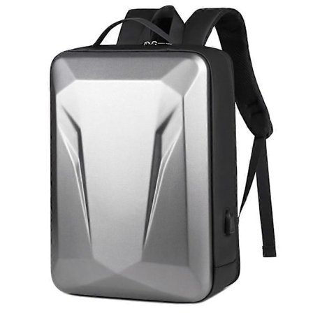 Stöldskydd Hårt Skal Laptop Ryggsäck Vattentät Reseryggsäck Slim Gaming Datorväska med Lås Mörkgrå 17-18 Tum