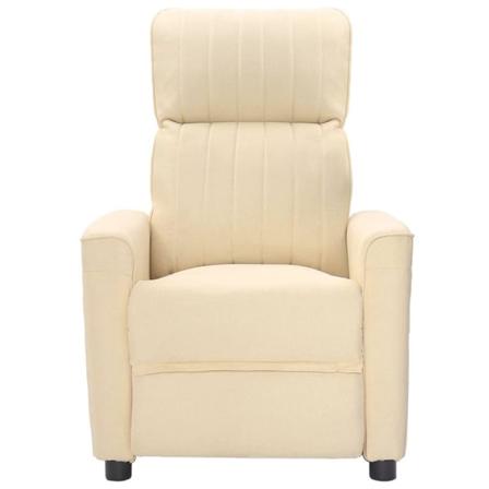 Vidaxl Reclinerfåtölj Gräddvit Tyg Kräm