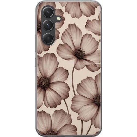 Kompatibel Mobilcover til Samsung Galaxy S24 Bløde blomster i tidløs beige elegance