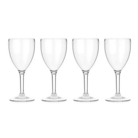 Lazy-Z-Spa Plastvinglass (4-pakning) One Size Transparent Transparent One Size
