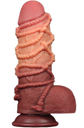 Dual Layered Silicone Cock With Rope 24,5 cm - Woome.pl