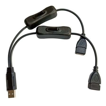 USB Y-splitterkabel 1 til 2 med kontakter til praktisk enhedsstyring