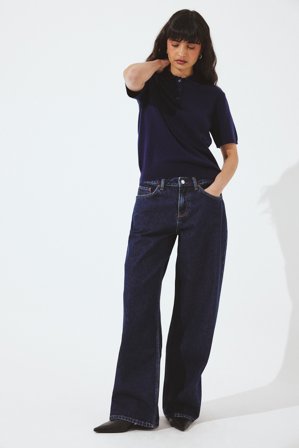 NA-KD Jean ample taille basse de Studio - Jeans taille basse - Bleu - EU 44