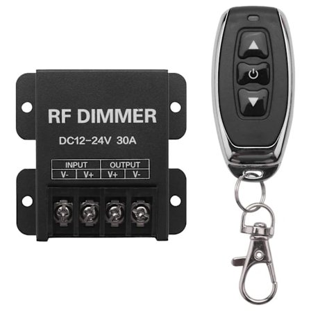 12V RF LED Dimmer Trådløs Lysstyrke 3 Knapper Fjernkontroll DC 12V-24V 30A 360W 720W For 5050 3