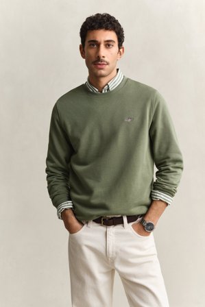 GANT Herren Rundhals-Sweatshirt (M) Grün