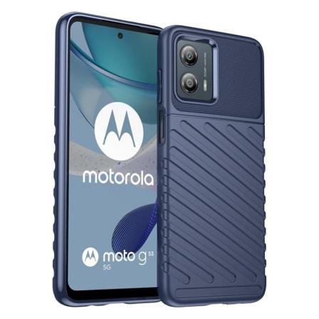 SKALO Motorola Moto G53 5G Twill TPU-cover - Blå Blue