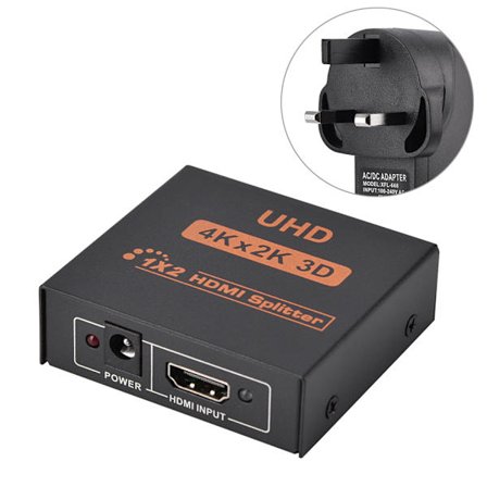 3D 4K*2K Full HD 1080p HDMI-switch splitter port hub med adapter 1 ind 2 ud