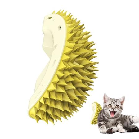 Selvpleieanordning for katter, durian-formet kattekløpeutstyr til kjæledyr, spesiell ansiktsskrapestolpe for langhårede og korthårede katter Green