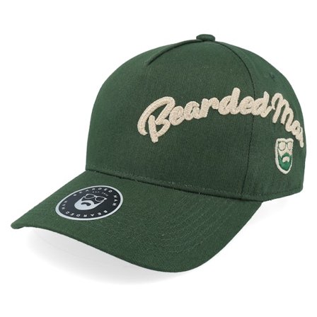 Bearded Man - Grün Adjustable Cap - Side Arch 3d Logo Dark Green A-frame Adjustable @ Hatstore