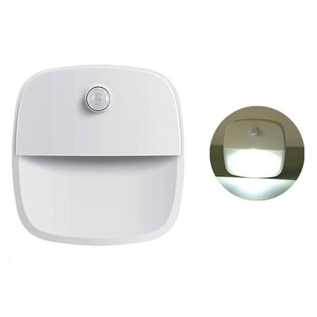 1/3 Stk Bevegelsessensor Lys LED Nattlys HVIT LYS X1 HVIT