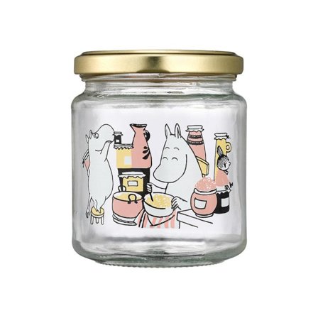 Mummi Glasskrukke med klistremerker 0,3L
