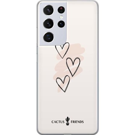 Yhteensopiva Puhelinkuori Samsung Samsung Galaxy S21 Ultra 5G Cactus and Friends - Soft Romance Sketch