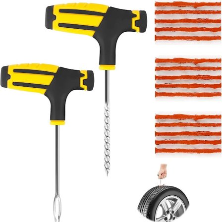 Dæk Reparationssæt Punktering Værktøj Punktering Reparation Værktøjer til Cykel, Bil, Van, Mo