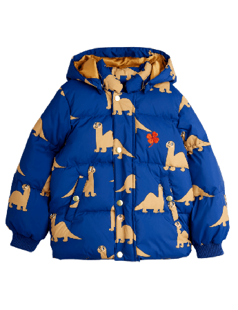 Mini Rodini Dinos Puffjacka Med Luva Ytterplagg Unisex Blå 104/110
