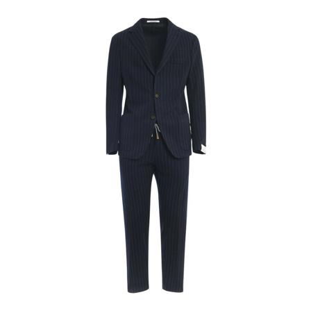 Eleventy Single-Breasted Suit blå, Herr Kostymer, Herr, Storlek: L