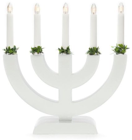 Konstsmide 3988-219 Adventsljusstake 5 ljus Vit, Belysning
