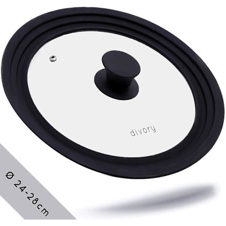 Universallock 28, 30 och 32 lock glaslock med silikonkant[PB]