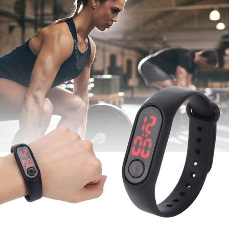 Smart Digital Watch Armbånd Lysende Elektronisk Klokke Moteriktig Stilig Håndleddsklokke Svart