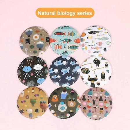 Färgglad Cartoon Mini Spegel Bärbar Fickmakeup Spegel Bärbar Makeup Glasspegel DIY