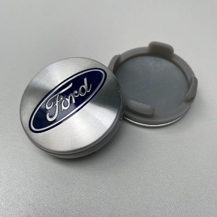 4-pak - Ford Center Cap/Hub Logo - Bil 54mm - Sølv