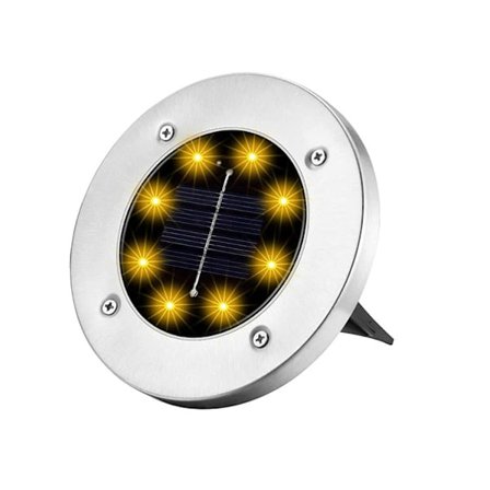 Solcelle-jordlamper 4 pakker - 8 LED solcelledrevne hagelamper utendørs