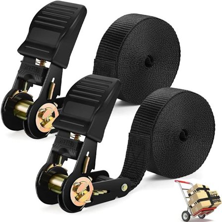 ING 2x Jekkestropper med skralle - 25mm*3 meter - Jekkestropper - Surrestropp - Surrestropp - Jekkestropper med skralle - Transportstropper - 800kg -