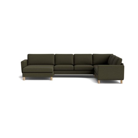 Haven U-sofa, vendbar - Loop Grøn - 361x255x86 - Sofa, u-sofa