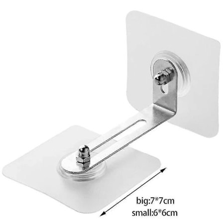 |HH| 1/6 stk Møbelfeste Veggfeste Anti-fall Møbelanker Selvklebende Sikker Tilkobling - 1 stk - S