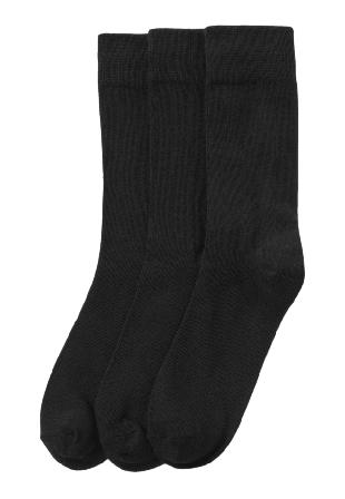 Å MAN Enfärgade strumpor, 3-pack Strumpor Svart 41/45