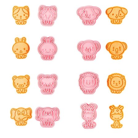 8st/ set Form 3D Cookie Cutter Mould