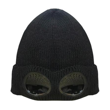 Mænd Kvinder Beanie Cp Strikket Hue Uld Vinter Hatte Solbriller Punk Caps Black