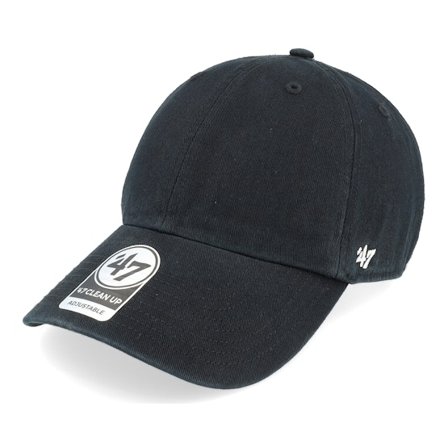 47 Brand - Schwarz Unconstructed Cap - Blank 47 Clean Up Black Dad Cap @ Hatstore