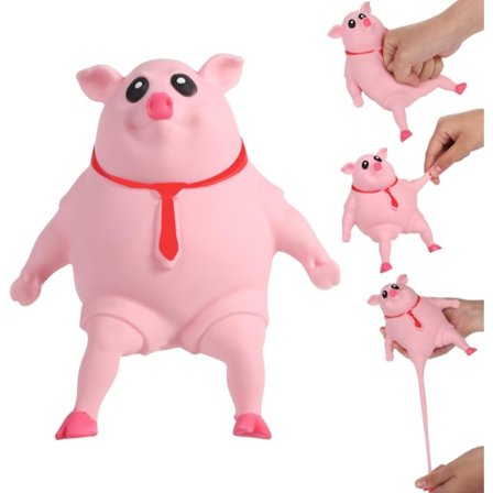 Rosa Gris Stress Relief Mjuk Squishy Gris för Barn & Vuxna