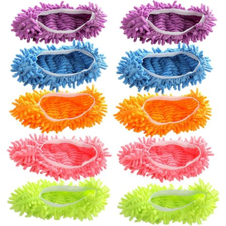 5Par Multi Function Duster Mop Tofflor Skor Cover Chenille