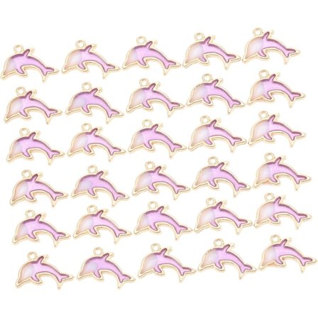 Delfin Hänge Guld Örhänge Pärlor Armband Smycken för Berlocker