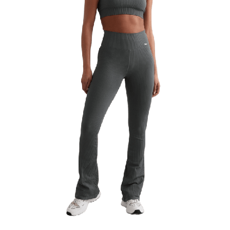 aim'n Ribbed Seamless Flare Tights Underdelar Dam Grön S