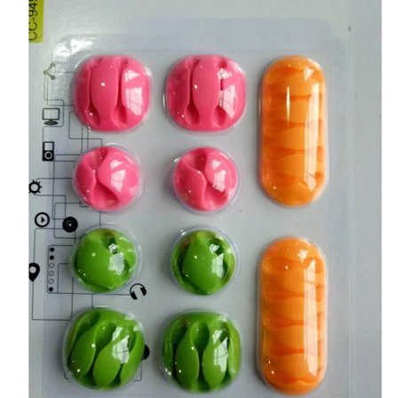 6 pakker (blandet farver) skrivebords datakabel hub opbevaringskabel mana