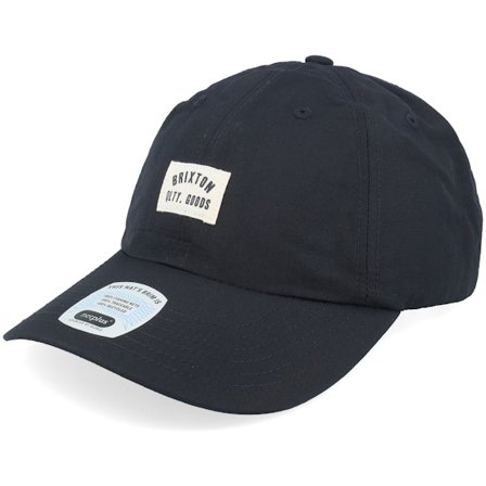 Brixton - Black unconstructed Czapka Z Daszkiem - Woodburn Black Nylon Dad Cap @ Hatstore