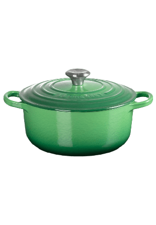 Le Creuset Signature Gjutjärn Rund Gryta 20cm Bamboo 2,4L Gjutjärnsgrytor Unisex Grön 20 CM